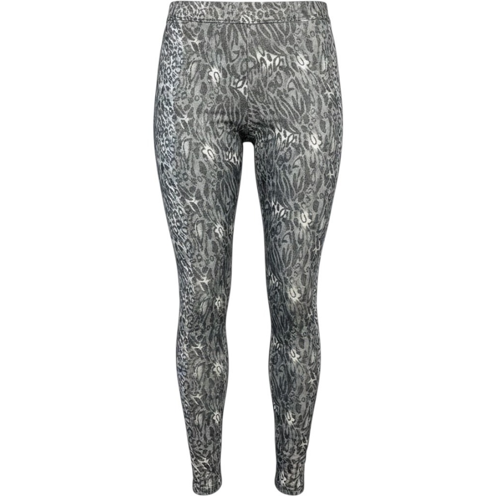 Apple Bottoms Women Leggings Metallic Silver Animal‎ Print Size 14 Y2K AHJ2249Z